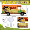 BreezeHug 6 ft Mexican Fiesta Party Decoration Taco Truck Cardboard Cutout Stand-up Cinco De Mayo Life Size Photo Props Taco Backdrop Background for Mexican Themed Birthday Party Supplies