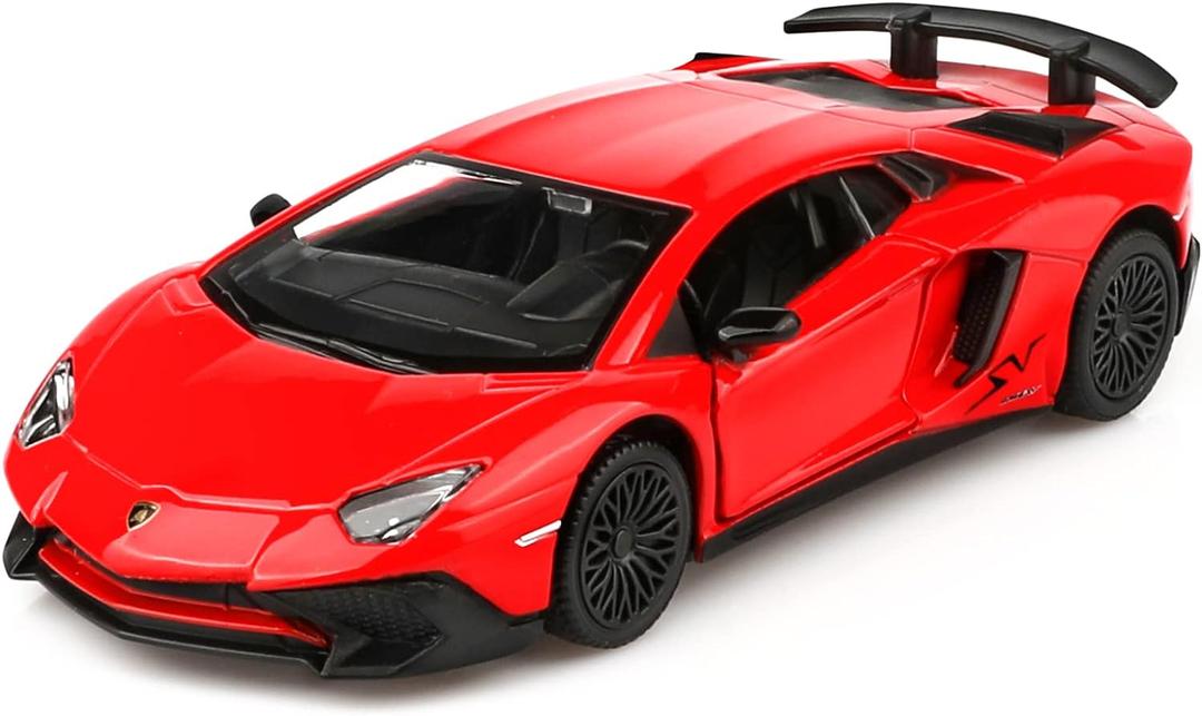 1/36 Scale LP750-4 SV Diecast Cars Models,Pull Back Vehicles Toy Cars,Cars Gifts for Boys Girls (Red)