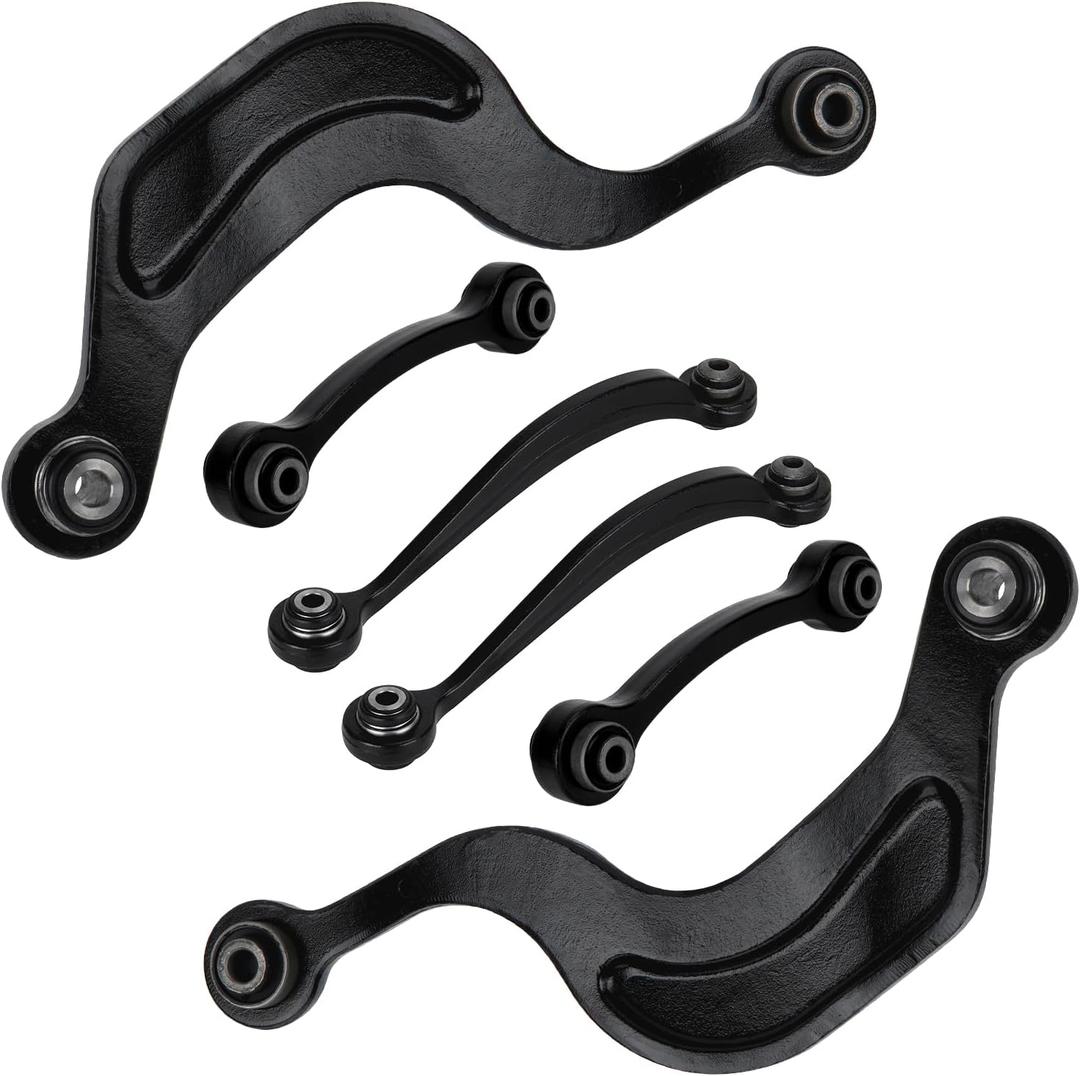 6Pcs Rear Upper Control Arm w/Ball Joint for Chevy Traverse 2009-2017 Buick Enclave 2008-2017 GMC Acadia Limited 2017 Saturn Outlook 2007-2010 Forward Lateral Rearward Arms Suspension Kit K641887