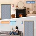 Thermal Insulated Magnetic Door Curtain (Fits Door Opening 36 x 96 in, Actual Curtain Size 38 x 97 in) Thicker Cotton Insulation, Weatherproof, Windproof, Soundproof, Keeps Cold Out for Winter