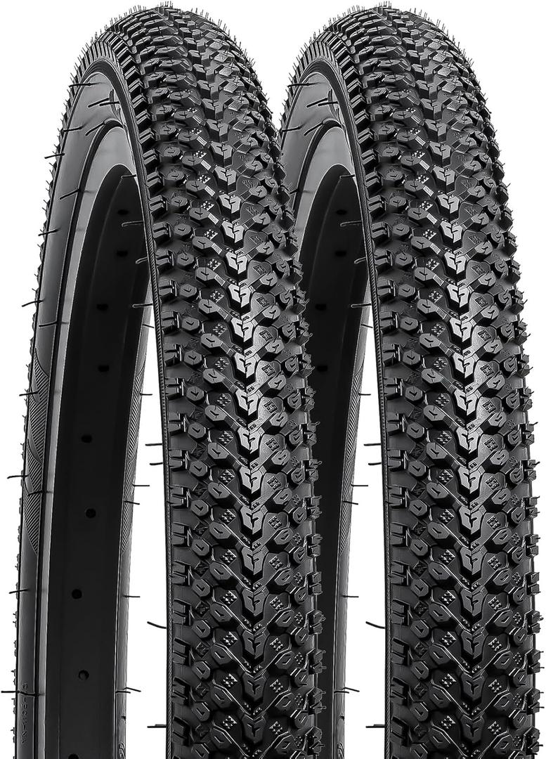 YUNSCM 2-PCS 18" Mountain Bike Tires 18 x 1.95/53-355 Compatible with 18x1.95 18x2.0 Bicycle Tires (Y-1017)