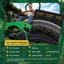 11x4.00-5 Lawn Mower Tires Flat Free (2 Pack),Universal 11x4-5 Solid Smooth Tractor Turf Tire with Rim, 3.4" Centered Hub and 3/4" & 5/8" Bushing, For Zero Turn Mowers and Riding Lawn Mower