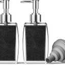 Black Soap Dispenser with Refillable Plastic Pump for Bathroom Sink or Kitchen Counter, Ideal for Hand Soap, Liquid Soap, Dish Soap, or Lotion Use