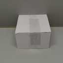 Zubebe 24 Pcs 4 Inch Christmas Blank White Ball Ornaments Plastic White Matte Flat Discs Christmas Tree Ornaments Xmas Hanging Ornament Decorations for DIY Crafts Painting Drawing