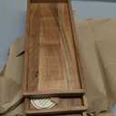 NIRMAN Acacia Wood Rectangular Wooden Platters for Home Decor, Food, Vegetables, Fruit, Charcuterie, Appetizer Serving Tray (13" x 5.5" x 0.75") (Set of 3)