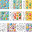 8 Packs Easter 8 * 8in Pre Drawn Canvas to Paint,Pre Printed Canvas for Adults, Painting Boards for Beginners, Students, Party Favor (Easter)