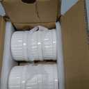 DOWAN Ramekins 4 oz Oven Safe for Creme Brulee Souffle, Porcelain Custard Cups Ramiken for Baking, Small Bowls Dipping Sauce Dish Classic Style, Set of 6, Soft White