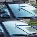 6.5 Feet Window Cleaning Kit with Extension Poles, Window Cleaner Tool with 14 Silicone Squeegee, 14 Microfiber Scrubber & Cloth, Window Washing Equipment for Indoor/Outdoor Windows