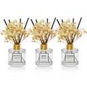 Reed Diffuser Set of 1 Pack,Clean Linen,Vanilla,Lemongrass Scented Oil Diffuser with 4 Sticks,Reed Diffusers for Home,Living Room,Bathroom Air Freshener Diffuser,50ml x 3