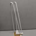 SMARTSTANDARD 16 Inch Heavy Duty Hairpin Furniture Legs, Metal Home DIY Projects for Nightstand, Coffee Table, Desk, etc with Rubber Floor Protectors White 4PCS