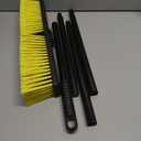 18 Inches Push Broom Outdoor- Heavy Duty Commercial Broom with 64.5" Long Handle and Stiff Bristles for Patio Garage Deck Concrete Wood Stone Tile Driveway Yard Warehouse Shop Floor Cleaning