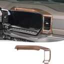 Voodonala for Chevy Silverado 2022-2023 Center Dash Navigation Panel Cover Trim Compatible with Chevrolet Silverado 2022+ (ABS, Wood)