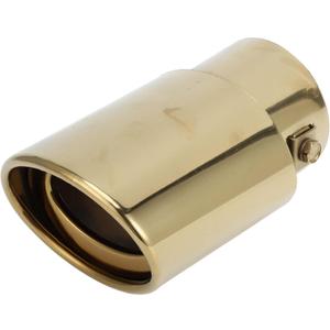 Slant Exhaust Tip, 1.3" - 2.4" Inlet 3.4" Outlet 5.8" Length Tailpipe Universal for Car Bolt on Stainless Steel Gold Tone