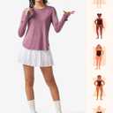 WILLIT Women's Long Sleeve Workout Tops Running Athletic Quick Dry Shirts Lightweight Yoga Gym T-Shirts UPF 50+ (Purple, S)
