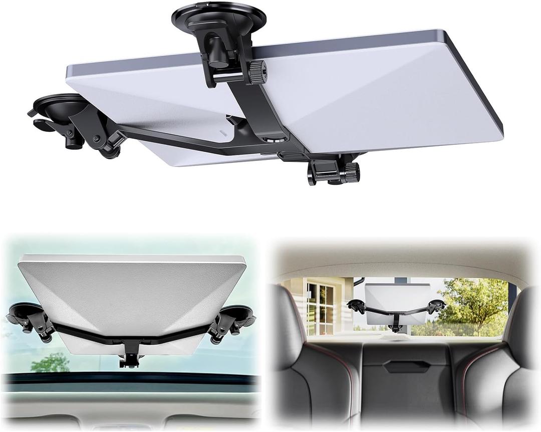 Foldable Starlink Mini Car Mount with Suction CupsQuick Release Sunroof/Moonroof Mount for Car, RV, Boat, Truck Glass (Black)