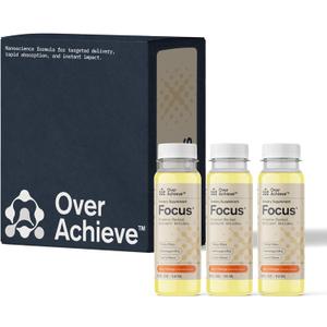 2 x Focus Drink for Concentration- Contains Yerba Mate, Ashwagandha and Lions Mane Mushroom with Advanced Nanoscience Technology - 3 Pack Brain Focus Drink, Orange Flavor, 2oz