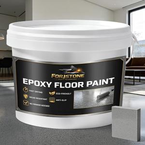 Epoxy Colored Sand Floor Paint Self Leveling for Concrete Kit High-Gloss Wear-Resistant & Non-Slip Marble Effect Finish for Garage Waterproof Indoor and Outdoor Suitable (2 kg)