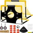 PodiuMax Kids Soccer Goal Set of 2, 4x3ft Pop up Portable Soccer Goals for Backyard, Soccer Net for Kids Age 3 4 5 6 7 8, Toddler Soccer Goal Gift with 1 Ball, 1 Target Net, 10 Cones, 2 Targets