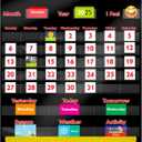 Black Calendar and Weather Pocket Chart with 148 Cards,(108 Illustrated Activity Cards, 40 Dry Erasable Flash Cards and 3 Hooks 28"x35.5")