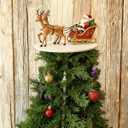 Electric Rotating Christmas Tree Topper Holder, 7.8inch 360 Degree Rotating Christmas Tree Topper Stand for Holiday Decor Universal Spinning Tree Toppers Stabilizer for All Type Decoration