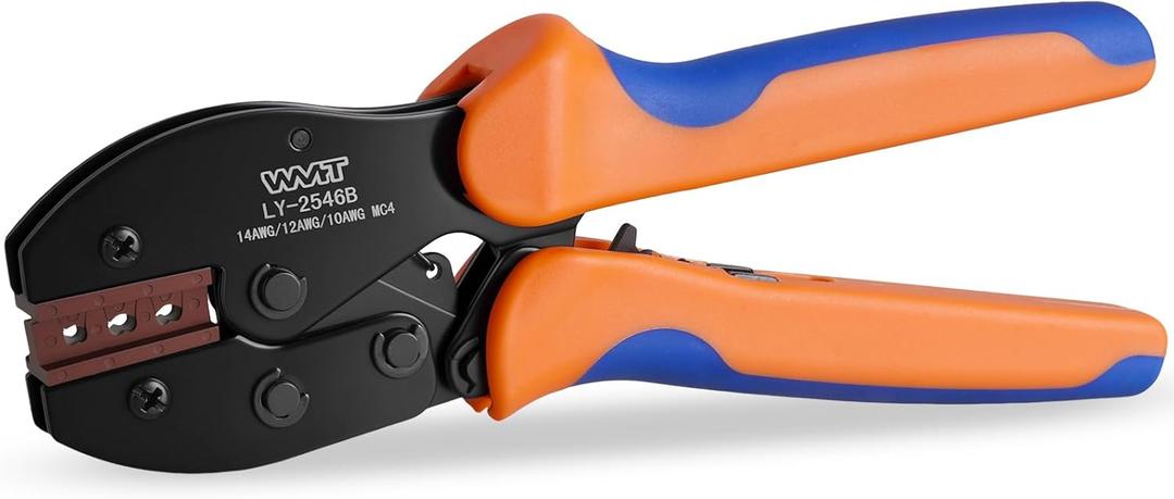 WMT Solar Crimping Tool for MC4 Connectors, Professional PV Cable Crimper for 14-10AWG(2.5/4/6mm²), Solar Panel Connectors Wire Installation