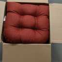 Klear Vu Gripper Overstuffed Universal Non-Slip Dining Chair Cushions for Kitchen Decor or Office Use, U-Shaped Skid-Proof Seat Pad, 15x15 Inches, 2 Count (Pack of 1), Solid Flame Red