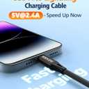AGVEE 3ft Coiled Short USB to Lightning Charging Cable [MFI Certified] 3A Fast Charger Cord in Car for iPhone 14/13/12/11/XS/8/7/6/5 CarPlay, iPad, iPod, Black