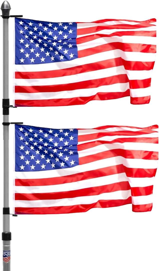 Telescoping Aluminum Portable Flagpole 20', 5"D x 48"W x 3"H