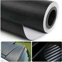DIYAH 3D Black Carbon Fiber Film Twill Weave Vinyl Sheet Roll Wrap DIY Decals (48" X 60" / 4FT X 5FT)