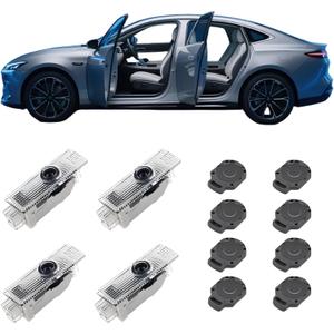 Never Fade LED Car Door Light Door Light Logo Welcome Logo Lights Accessories Compatiblewith1/3/4/5/6/7/x1/x2/x3/x4/x5/x6/x7/M/328i/28i/530i/528i/e92(4PCS)