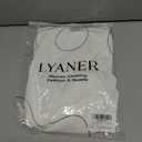 LYANER Women's Wrap V Neck Self Tie Knot Bishop Long Sleeve Ribbed Knit Crop Blouse T-Shirt Top (White, S)