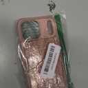 for iPhone 17 Pro Max Case Wallet with Screen Protector[5 Card Holder],Glitter PU Leather RFID Blocking with 360 Ring Stand Women Girls Shockproof Phone Cover for iPhone 17 Pro Max,Rose Gold