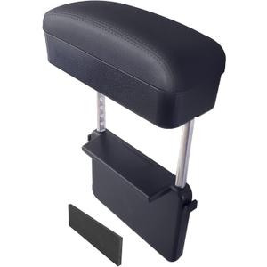 Car Armrest Storage Box, Car Seat Gap Filler Organizer, Car Organizers and Storage, Arm Rest for Car, Forearm Wrist Support Adjustable Armrest for Most Car Models (Black)