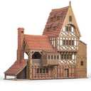 Guild Hall - DIY Wooden House Building Kit for Architecture & Engineering Assembly Set for Teens and Adult, Tabletop Games, Makes a Great Gift for who Like Creative Play - Realistic