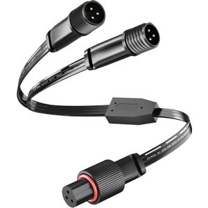 Y-Splitter Extension Cable for Govee Permanent Outdoor Lights 2, Deck, Dots Lights, Y-Shaped Extension Cable (1 Female to 2 Male) Compatible with Govee H705D H705E H705F, H7067 H7068 H7069-Black