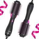 One-Step Hot Air Blow Hair Dryer Brush - 2.4 Inch HairDryer Styler and Volumizer for All Hair Types - Professional Blowout Style and Dry Quickly for Smooth, Frizz-Free Results (Black)