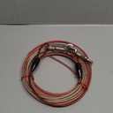 Petest 30ft Tie-Out Cable with Crimp Cover for Heavy Dogs Up to 125 Pounds Black & Red