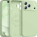 Ktele Magnetic for iPhone 17 Pro Case [Compatible with Magsafe] [Premium Silicone Satin-Smooth Touch] Slim Shockproof Anti-Scratch Microfiber Lining Case, 6.3 inch, Matcha