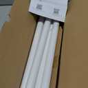 White Double Curtain Rod, 36 to 72 Inch Dual Curtain Rods with Aluminium Modern End Cap Finials, 1 Inch Adjustable Heavy Duty Window Treatment Rods, Telescopic Metal Double Drapery Pole Set