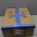 Farmhouse Bathroom Vanity Light Fixtures, 4-Light Wood Bathroom Light Fixtures Over Mirror, Rustic Sconces Wall Lighting with Glass Shade for Living Room, Bedroom, Hallway (Black)