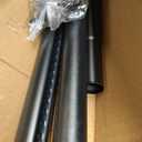 Black Tension Curtain Rod 41-126 In(4-10Ft), Long Curtain Rod No Drilling for Window or Bathroom,Outdoor Tension Rods for Patio, Heavy Duty Shower Rod,Rod Diameter 1.26In-One-bond stretching
