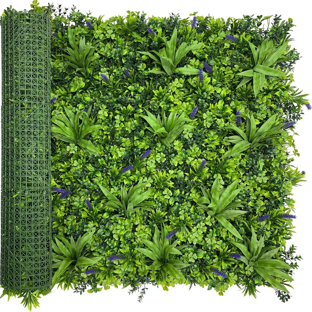 ODTORY Artificial Greenery Wall Roll: 40X120IN(33.5 sqft) UV-Anti Ivy Privacy Fence Wall Screen Faux Plant Panels Backdrop Boxwood Ivy Vine Leaf Hedge Fence for Indoor Outdoor Green Decor