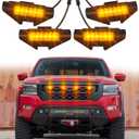 LED Grille Lights for Nissan Frontier 2022 2023 2024 Accessories 3rd Gen, Direct-Snap Frontier Front Grille Marker Lights Only Fits PRO 4X X S SV SL (Amber)