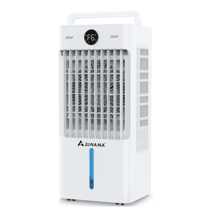 Z ZONAMA Swamp Cooler, 3-IN-1 Evaporative Air Cooler with Display & Remote, Windowless Portable Air Conditioners with Ice Cooling, 12H Timer, 6 Speeds, 60° Oscillation, Air Cooler Fan for Home Office