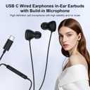 2 x for Samsung USB C Headphones Wired Earbuds for Samsung Galaxy S26 Ultra A17 5G S25FE S24Plus S23 A16 A36 A54,Type C Wired Earphones with Mic USBC Ear buds Audfonos for iPhone 17 Pro Max 16e 16Plus 15