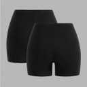 WDIRARA Women's 2 Pack Bikers Shorts High Waisted Workout Running Yoga Gym Short Leggings (XL)