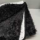 4x6 Black Fluffy Shag Rug for Bedroom, Ultra Soft Plush Fuzzy Washable Cozy Carpet for Living Room, Modern Non Slip Floor Comfy Furry Shaggy Area Rug for Kids Baby Boys Girls Nursery Dorm