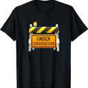 Under Construction Sign T-Shirt T-Shirt Small Women