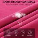 BAMBOO COOL Women's Skin-Tight Soft T-Shirts Short Sleeve Slim Fit Tops for Women Cute Basic Tees (Pink, M)