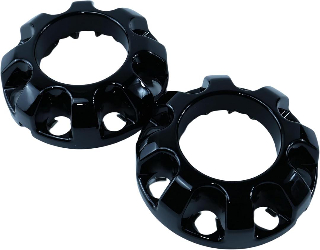 2 PCS New 2017-2022 F250 F350 Super Duty Front Gloss Black Wheel Center Hub Cap Replaces HC3Z-1130-U